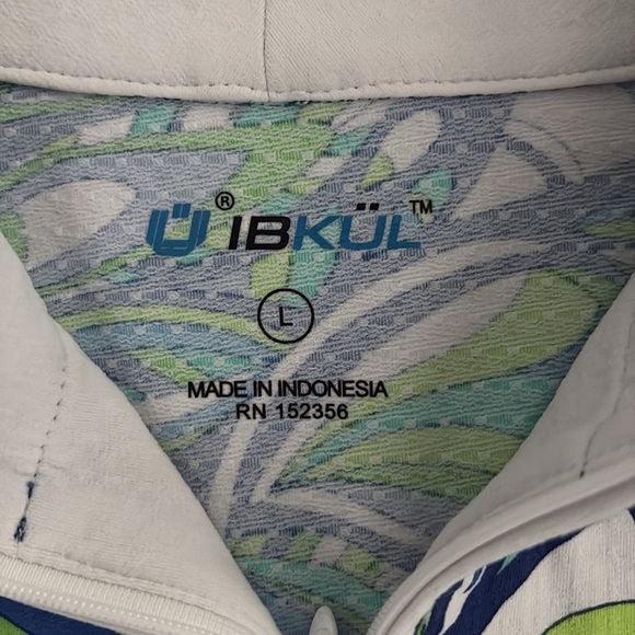 IBKUL JACKIE Green Navy Sleeveless Mock Golf Tennis Dress - Picture 5 of 6